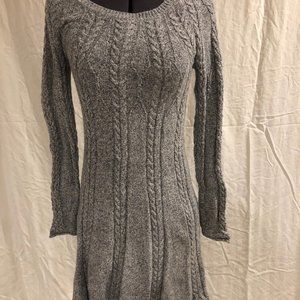 Old Navy Grey Cable Knit Sweater Dress